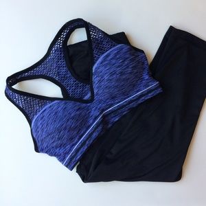 PINK Padded Racerback Sports Bra With Mesh Straps